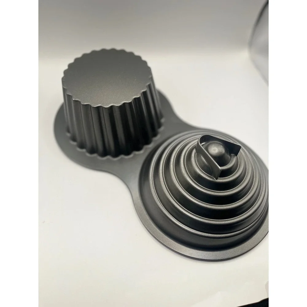 Wilton Giant Cupcake Pan 3D Large Smash Cake Mold Non-Stick Steel Gray 2105-5015
